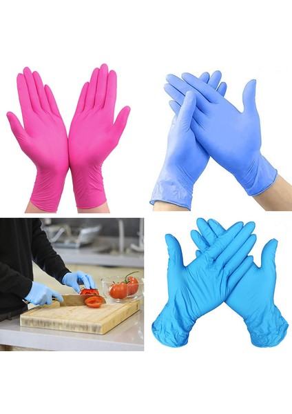 Gül Kırmızısı M Stili 100 Adet Pembe Kadın Erkek Eldivenler Evrensel Bahçe Mutfak Yıkama Iş Eldivenleri Lateks Kara Nitril Kauçuk Eldivenleri 100 Adet (Yurt Dışından) fiyatları