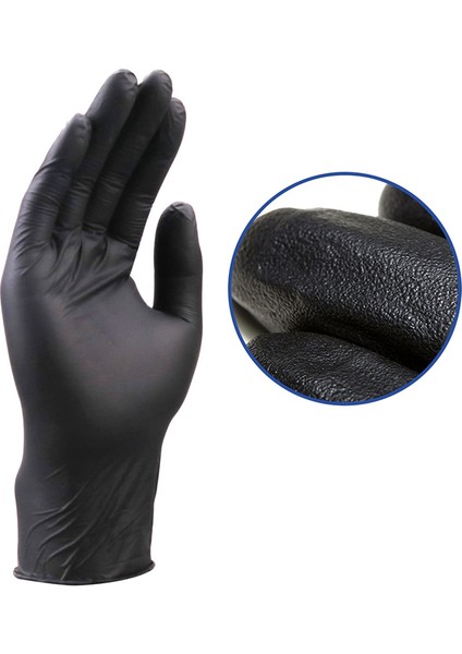 Beyaz 50PCS Tarzı Xs Boyutu 100 Paket Nitril Tek Kullanımlık Eldiven Gıda Sınıfı Su Geçirmez Siyah Kalın Eldiven Ev Temizliği Mutfak Mekanik Çalışma Için (Yurt Dışından)