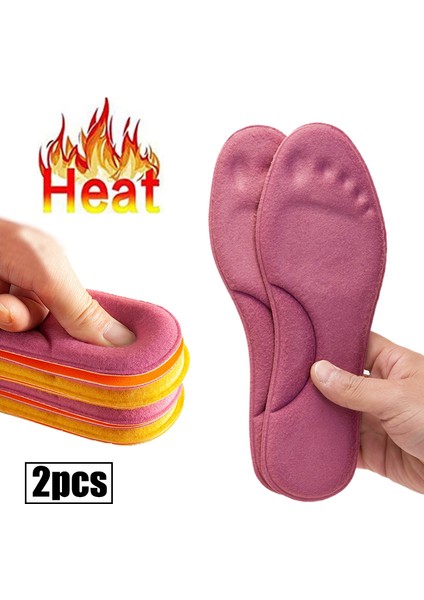 Fuşya 43-44 Tarzı Kadınlar Için Isıtmalı Termal Tabanlıklı Kış Spor Ayakkabıları Için Hafızalı Köpük Yükseklik Desteği Tabanlıklar - Kendinden Isıtan Ayakkabı Pedleri (Yurt Dışından) fiyatları