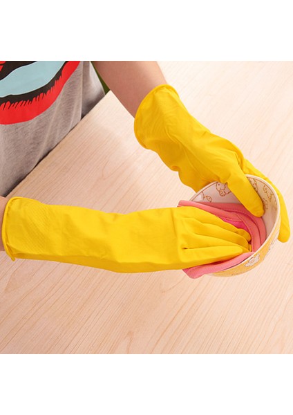 Kalın Stil M Boyutu Kauçuk Ev Işlerinde Bulaşık Yıkama Eldiveni Su Geçirmez Ev Eldiveni Bulaşık Yıkama Kauçuk Eldiveni Kalın (Yurt Dışından) fırsatları