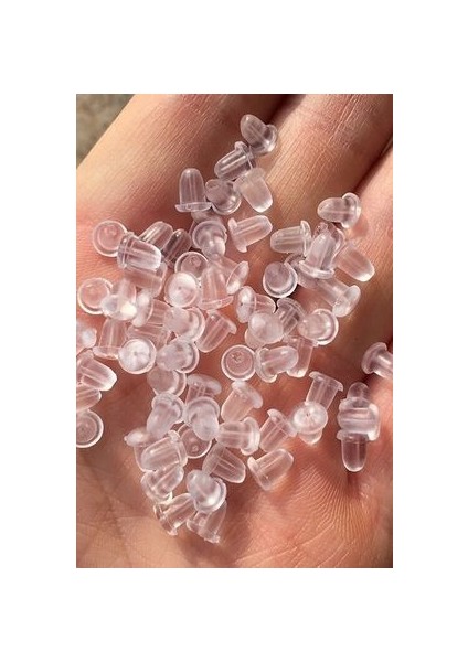 10 Çift 20 Adet Silikon Küpe Arkalığı, Küpe Pistonu, Küpe Arkası 1404