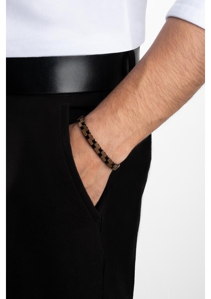 Hematit Taşlı Çelik Erkek Bileklik modelleri