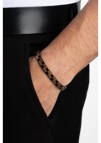 Hematit Taşlı Çelik Erkek Bileklik fırsatları