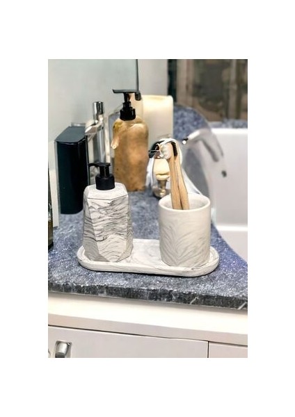 Marble Serisi Banyo Seti Beton
