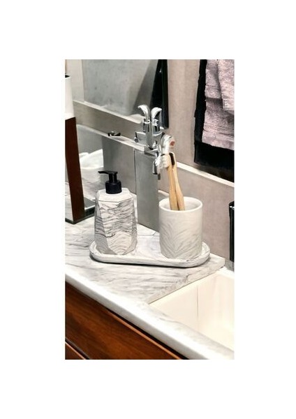 Marble Serisi Banyo Seti Beton