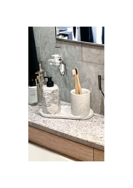 Marble Serisi Banyo Seti Beton