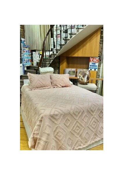 Battal Tipi Yatak Örtüsü 3 Parça Antibakteriyel Geometrik Desen modelleri