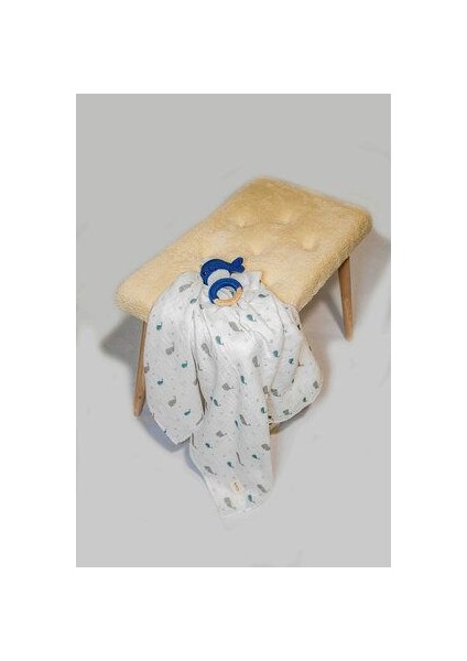 Müslin Örtü 2 Katli Balina Desenli 100% Pamuk 100X100 cm fiyatları