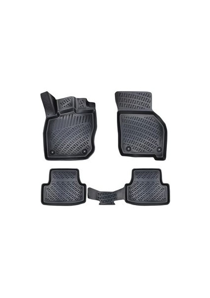 Volvo S80 2006-2016 3D Siyah Kokusuz Havuzulu Paspas Takımı