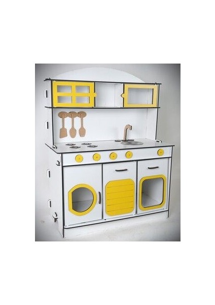 Oyuncak Mutfak, Ahşap Oyuncak Mutfak, 6.4 mm Mdf, Montessori Mutfak, Mutfak Seti Oyuncak