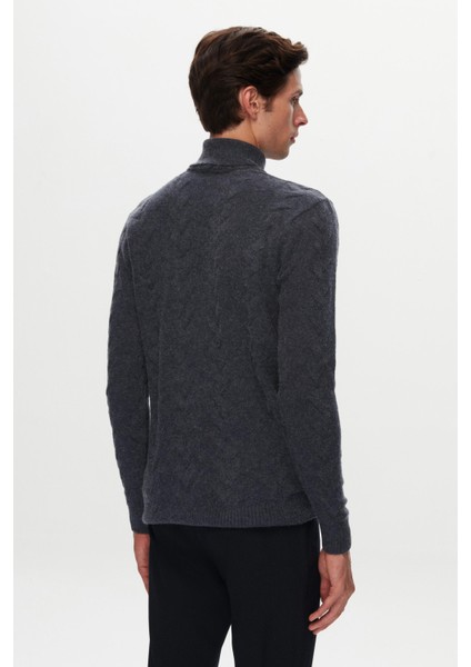 Ds Damat Regular Fit Indigo Jakar Desenli Kazak modelleri