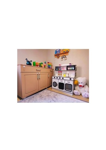 Oyuncak Mutfak, Ahşap Oyuncak Mutfak, 6.4 mm Mdf, Montessori Mutfak, Mutfak Seti Oyuncak