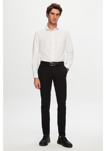 Ds Damat Regular Fit Beyaz Düz Gömlek