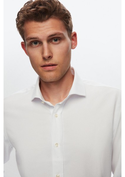 Ds Damat Slim Fit Beyaz Düz Gömlek fiyatları