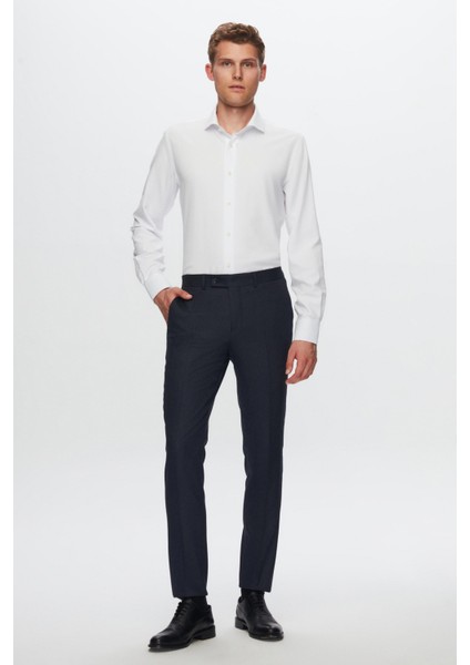 Ds Damat Slim Fit Beyaz Düz Gömlek fırsatları