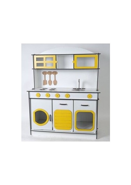 Oyuncak Mutfak, Ahşap Oyuncak Mutfak, 6.4 mm Mdf, Montessori Mutfak, Mutfak Seti Oyuncak fırsatları