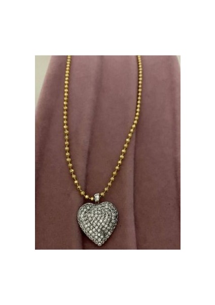 Zirkon Taşlı Kalp Kolye fırsatları