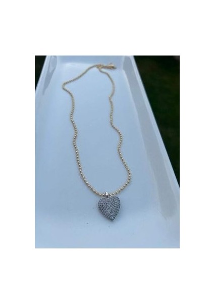 Zirkon Taşlı Kalp Kolye indirimleri