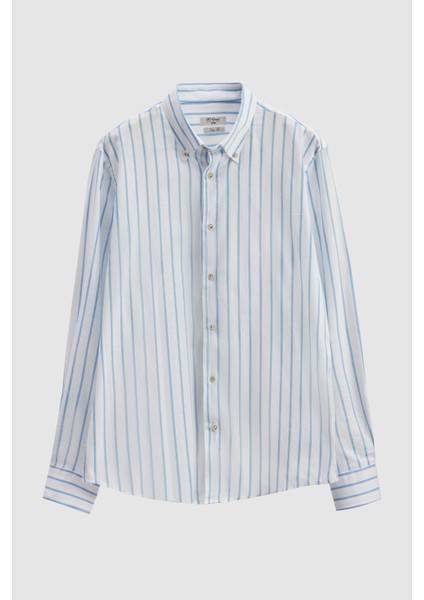 Slim Fit Siyah Armürlü Gömlek indirimleri