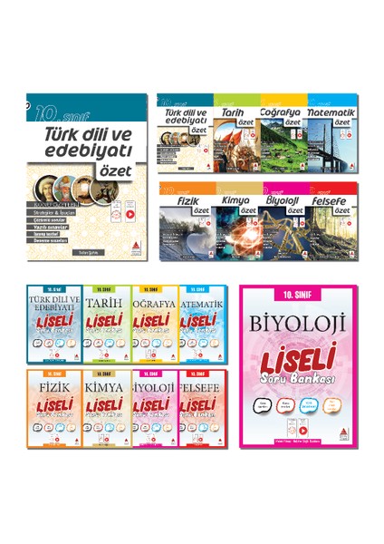 10. Sınıf Özet+Soru Bankası Tüm Dersler 16 Kitap