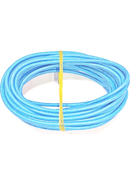 Mavi Renk 1,5mm Cam Elyaf Örgü Yanmaz Kablo 5metre, -60/+180°C fırsatları