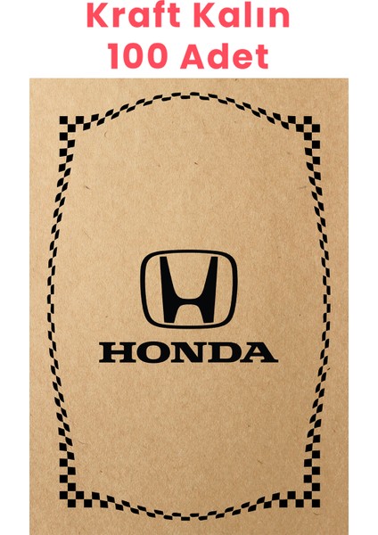 Kraft 120GR Honda Oto Paspas Kağıdı 100 Adet - 35X50CM - Kalın Kağıt Baskılı