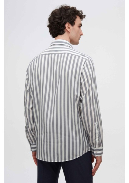 Ds Damat Comfort Lacivert Çizgi Desenli Gömlek fırsatları