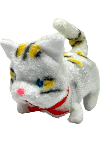 Oyuncak Kedi Pilli Sesli Yürüyen Peluş kedi
