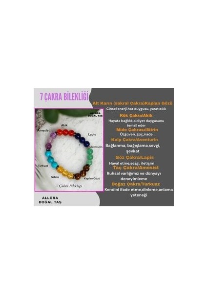7 Çakra Bilekliği Doğaltaş Bileklik