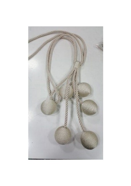 Umay'ın Renkleri Atölyesinden Yan Bağlama , Perde Aksesuarı , Yan Bağlama Broçölü, 1 Adet 6 Top