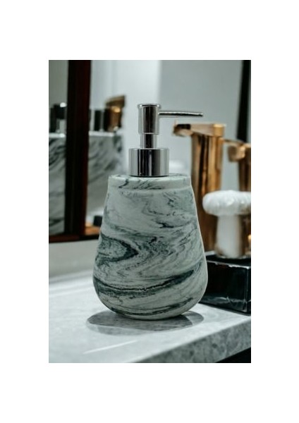 Mermer Desenli Beton Sıvı Sabunluk Mutfak Tuvalet Banyo Sabunluk