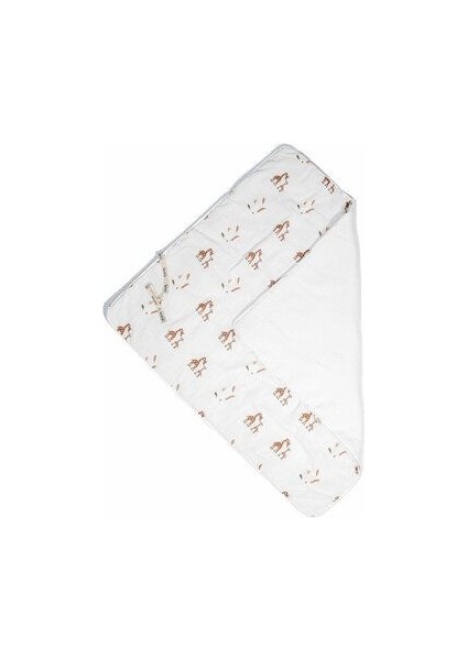 Oyun Matı Cift Tarafli Müslin ve Waffle Kumas Ici Dolgulu 100% Pamuk Zürafa Desen fırsatları