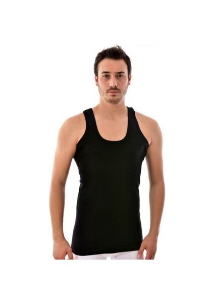 6'lı Klasik Askılı Erkek Atlet %100 Pamuk Penye Beyaz Atleti PRA-1372809-383149