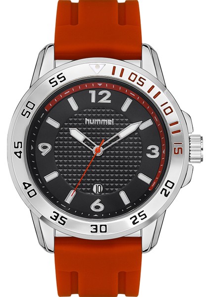 Erkek Spor Kol Saati Gümüş Kırmızı HM-3000MA-4