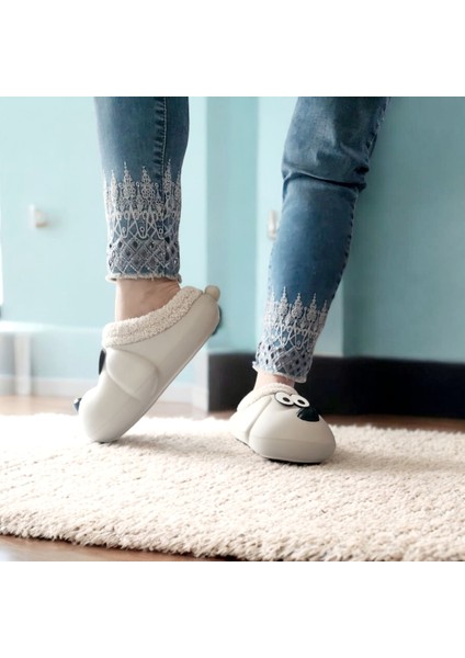 Kışlık Içi Kürklü Köpek Figürlü Eva Terlik modelleri