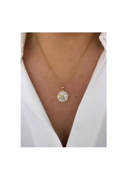 Çelik Mineli Kova Burcu Kolyesi fiyatları