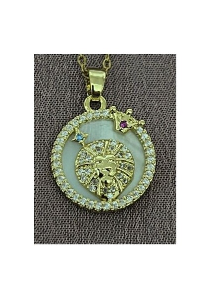 Çelik Mineli Aslan Burcu Kolyesi fırsatları