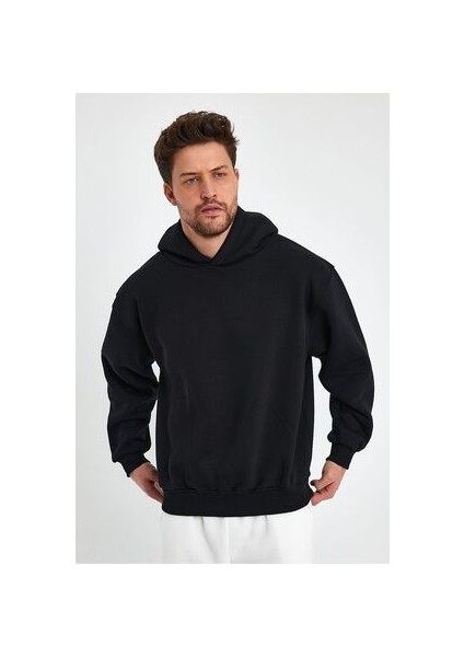 Erkek Düz Cepsiz Oversize Hoodie Sweatshırt fiyatları