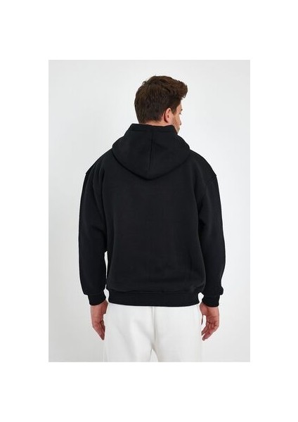 Erkek Düz Cepsiz Oversize Hoodie Sweatshırt fırsatları