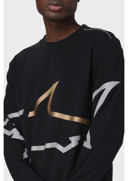 Logo Baskılı Streç Pamuklu Regular Fit Bisiklet Yaka Sweat Erkek Sweat 24411881 011 modelleri