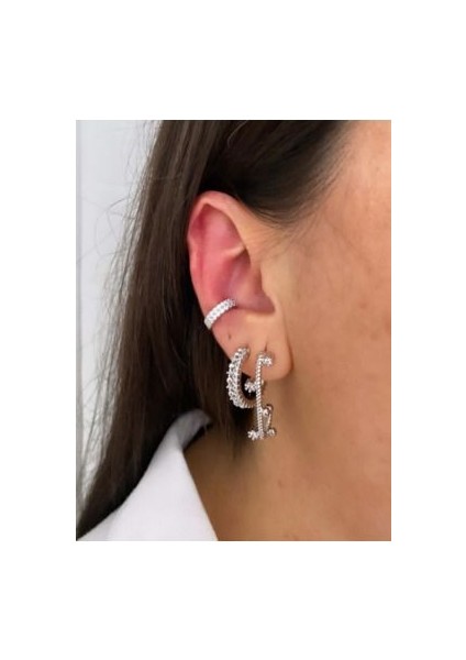 Taşlı 3lü Set Küpe