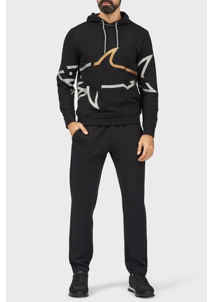 Logo Baskılı Streç Pamuklu Regular Fit Kapüşonlu Sweat Erkek Sweat 24411882 011 modelleri