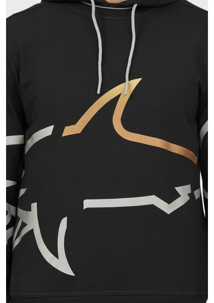 Logo Baskılı Streç Pamuklu Regular Fit Kapüşonlu Sweat Erkek Sweat 24411882 011 fırsatları