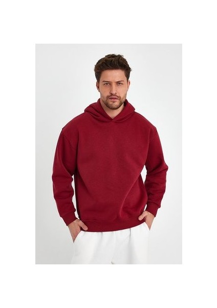 Erkek Düz Cepsiz Oversize Hoodie Sweatshırt fiyatları