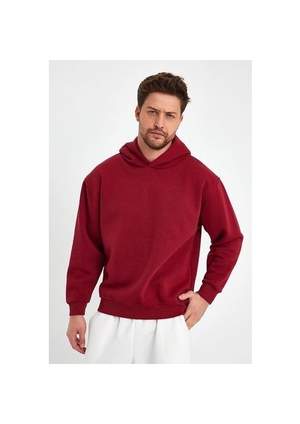 Erkek Düz Cepsiz Oversize Hoodie Sweatshırt modelleri