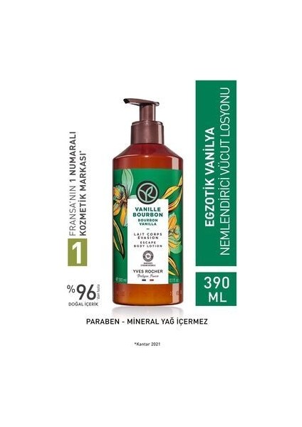 Nemlendirici Vücut Losyonu - Egzotik Vanilya 390ML / Şampuan Masaj Fırçası Hediyeli