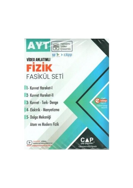 Çap Ayt Fizik Video Anlatımlı Fasikül Seti