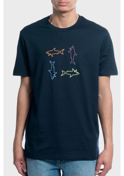 % 100 Pamuk Regular Fit Bisiklet Yaka Logolu T Shirt Erkek T Shirt 24411088 013
