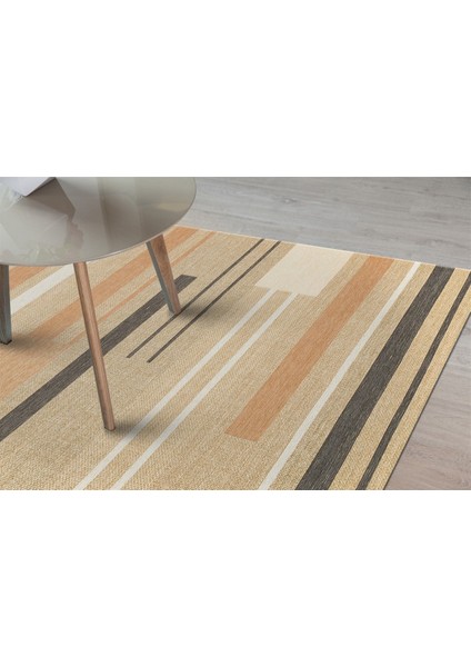 Eko Brooklyn Hasır Görünümlü Kaymaz Renkli Dokuma Modern Kilim BRK06