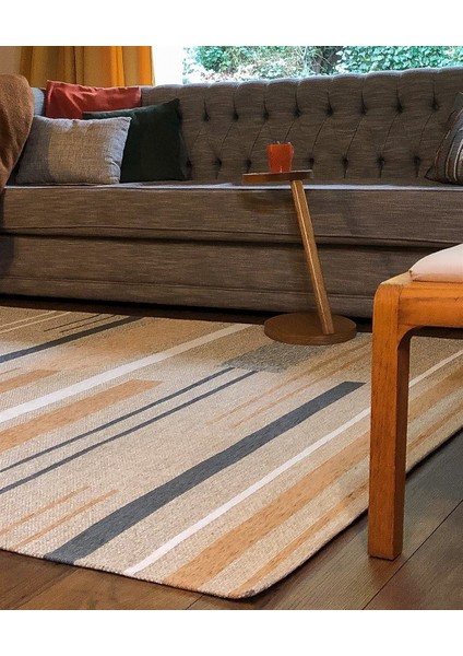 Eko Brooklyn Hasır Görünümlü Kaymaz Renkli Dokuma Modern Kilim BRK06